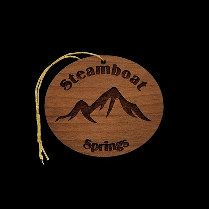 Steamboat Springs CO Ornament Handmade Wood Ornament Colorado Souvenir