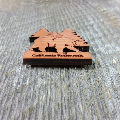 California Redwoods Bear Tree Wood Refrigerator Magnet Souvenir Made in USA - 4002