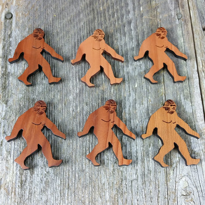 Bigfoot Magnet Sasquatch Redwood Souvenir Bigfoot Refrigerator Magnet Made in USA California Handmade Wood Sasquatch Redwood Magnet