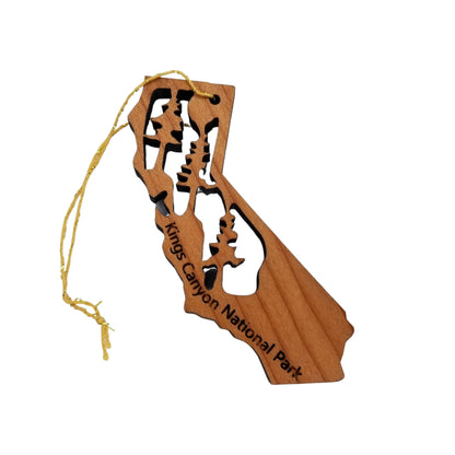 Wholesale Kings Canyon National Park California State Shape Souvenir Wood Christmas Ornament