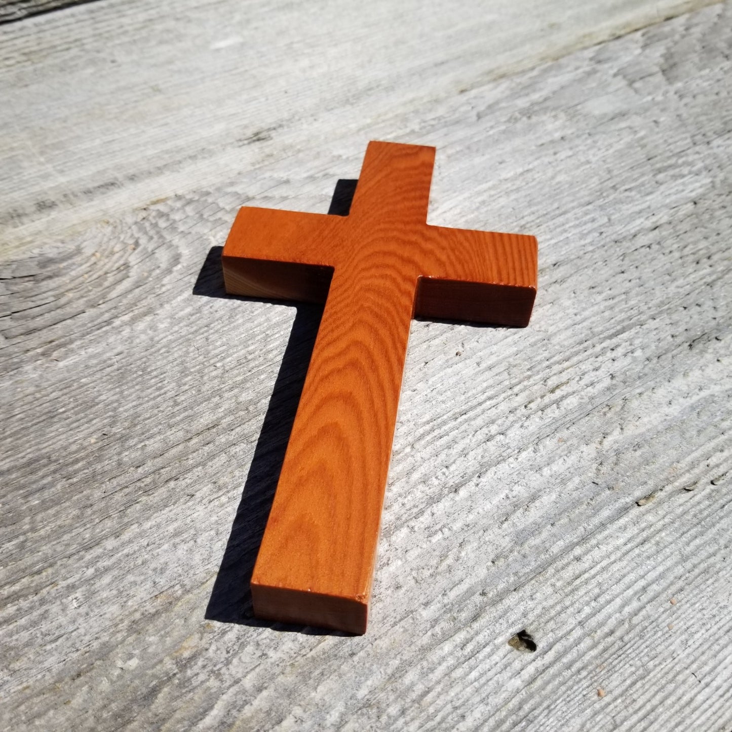 Wood Wall Cross - Wooden Cross - Redwood Cross - Cross 7 Inch - 3149 ASST