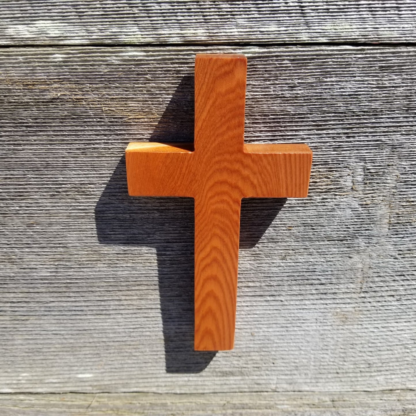 Wood Wall Cross - Wooden Cross - Redwood Cross - Cross 7 Inch - 3149 ASST