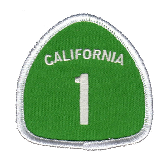 US Highway 1 California Hwy Patch Iron On Souvenir Applique Badge Emblem Accessory