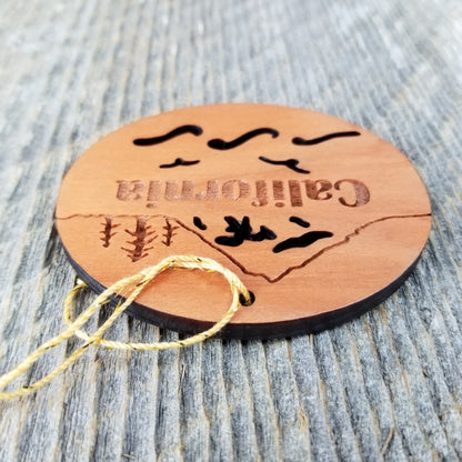 California Christmas Ornament Oval Wood Souvenir - 15001