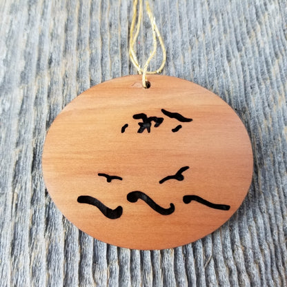 California Christmas Ornament Oval Wood Souvenir - 15001