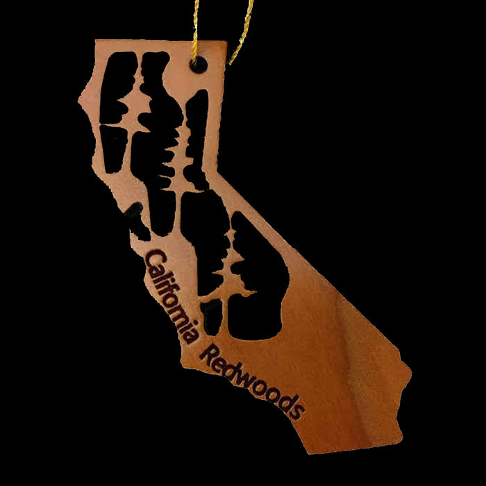 California State Christmas Ornament Redwood