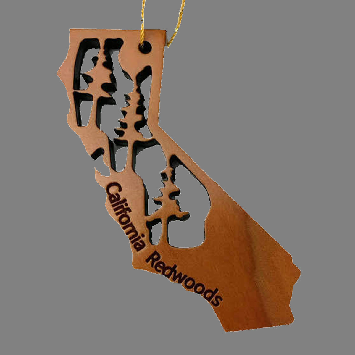 California State Christmas Ornament Redwood