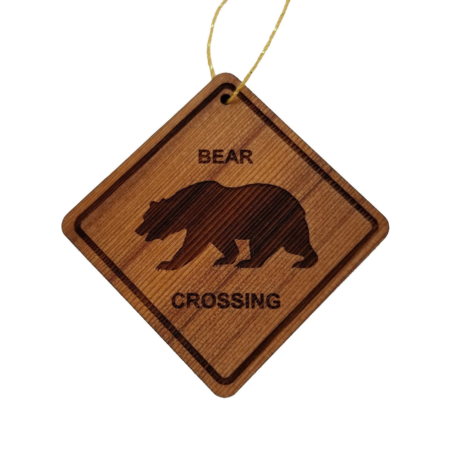 Wholesale Bear Crossing Ornament - Bear Wood Souvenir