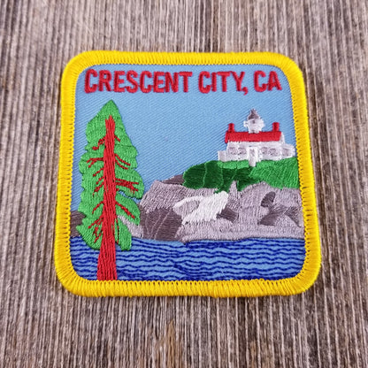 California Patch - Iron On Crescent City - Ocean and Redwoods Souvenir Badge Emblem