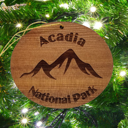 Wholesale Acadia National Park Mountains Christmas Ornament Wood Maine Souvenir