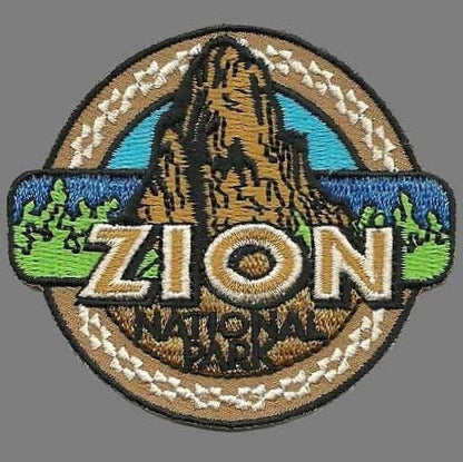 Utah Patch – UT Zion National Park - Travel Patch Iron On – Souvenir Patch – Embellishment Applique – Travel Gift 2.75" Rock Formation Brown