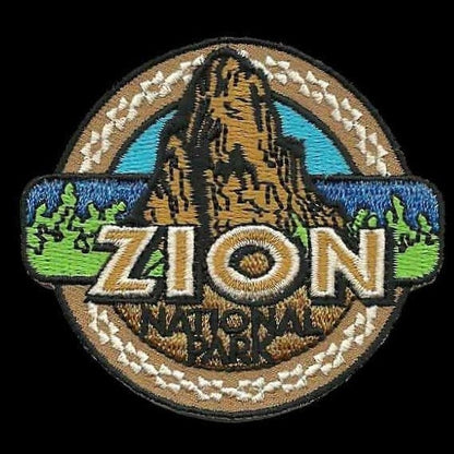 Utah Patch – UT Zion National Park - Travel Patch Iron On – Souvenir Patch – Embellishment Applique – Travel Gift 2.75" Rock Formation Brown