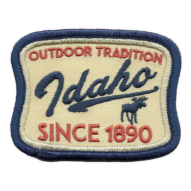 Idaho Patch – Travel Patch ID Souvenir Embellishment or Applique ID State 3" Iron On Rectangle Retro Design