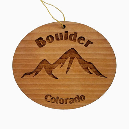 Wholesale Boulder Colorado Ornament Wood CO Souvenir Mountains