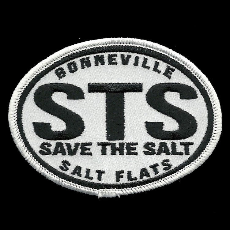 Bonneville Salt Flats – Utah Patch – Save the Salt STS – Wendover Utah Souvenir – Travel Patch – Iron On – Applique 3.5" Oval