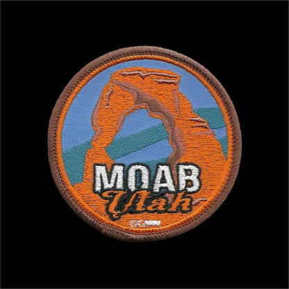 Utah Patch - Moab UT - Arches National Park - Travel Patch Iron On - UT Souvenir Patch Circle 3"