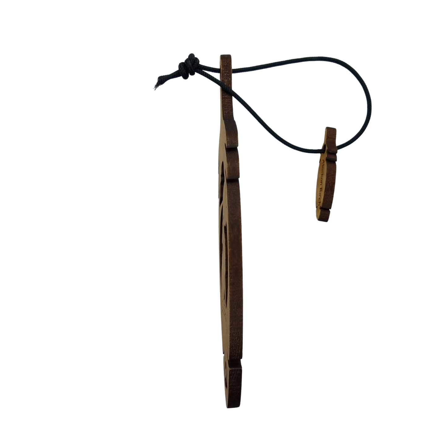 Ketchikan Alaska Wolf Christmas Ornament Wood Handmade in USA Souvenir Memento Feather 5.375" - 15055