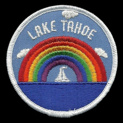 Nevada Patch - Iron On Lake Tahoe - California Souvenir - Rainbow Badge Emblem