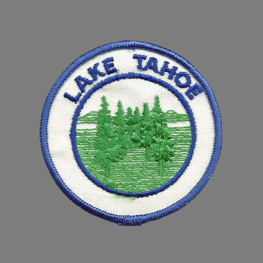 Vintage California Patch - Lake Tahoe Iron On Souvenir - Trees - Forest Badge Emblem