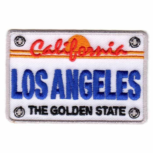 Los Angeles License Plate California Patch Iron On Badge Emblem Applique Accessory