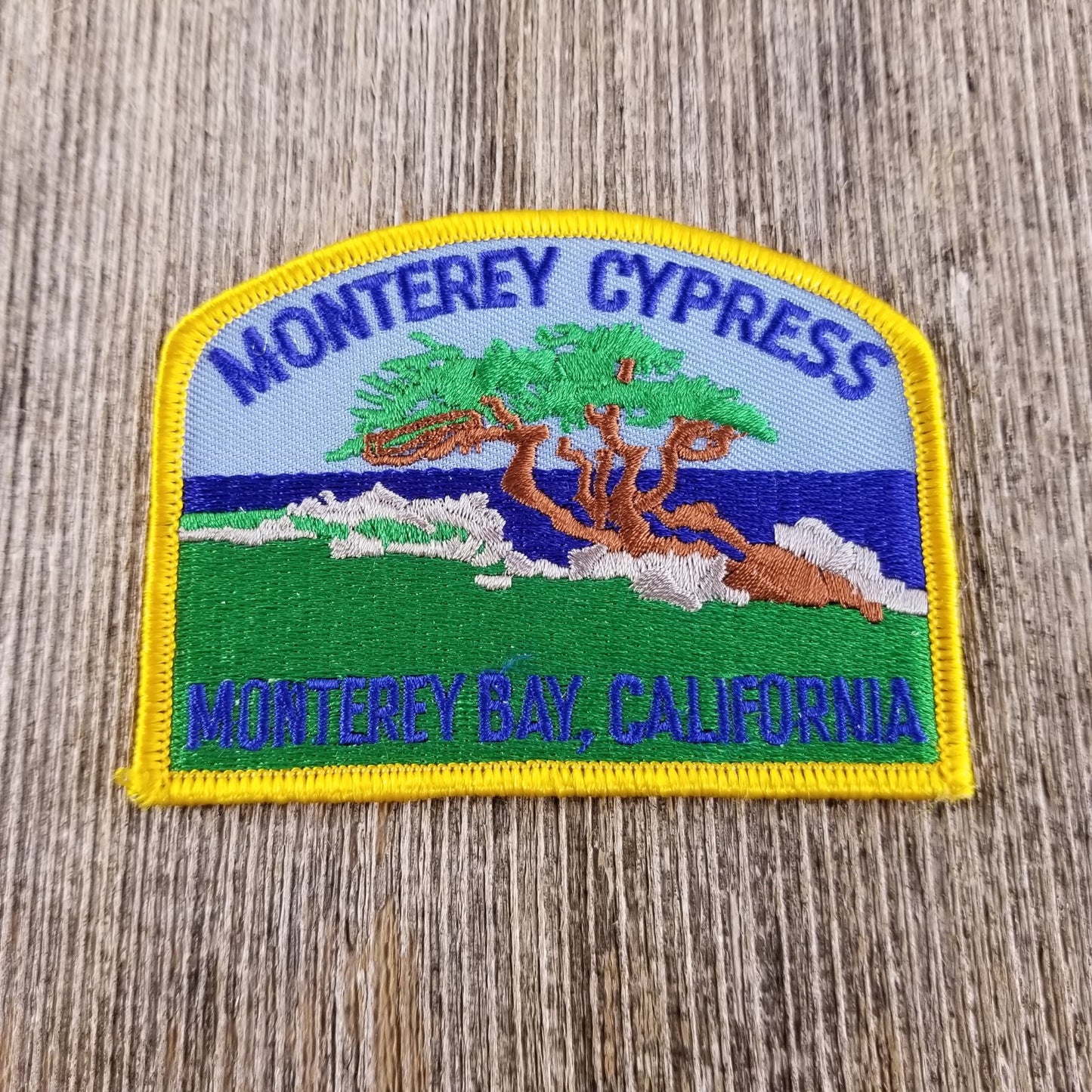 California Patch - Iron On Monterey Bay Cypress Tree Souvenir Badge Emblem