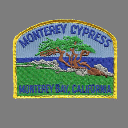 California Patch - Iron On Monterey Bay Cypress Tree Souvenir Badge Emblem