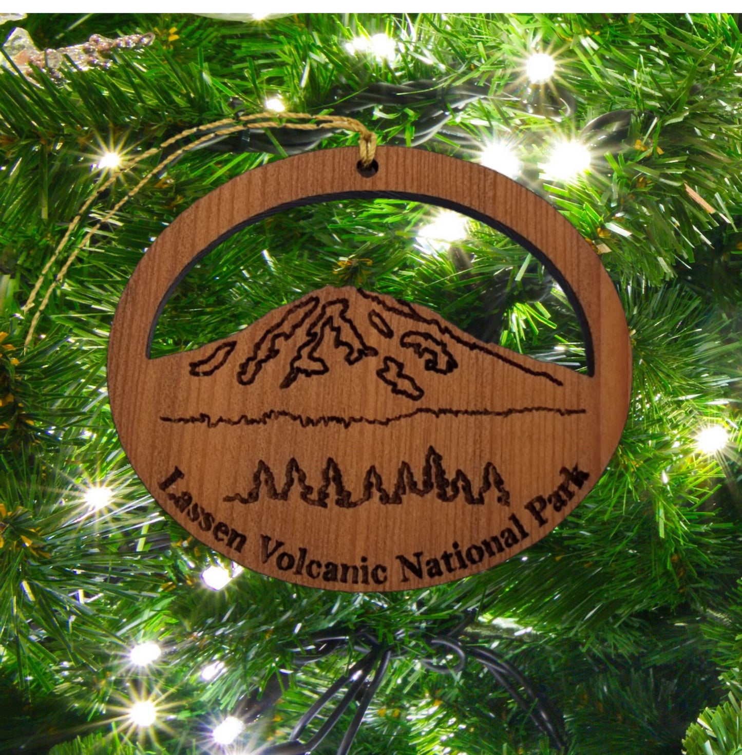 Wholesale Mt Lassen Volcanic National Park Souvenir - Wood Christmas Ornament