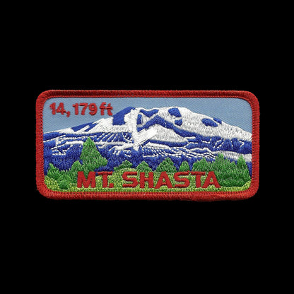 California Patch - Mt Shasta Iron On Patch - Souvenir Badge Emblem Rectangle