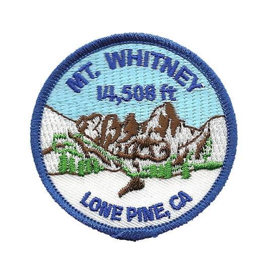 Mount Whitney Iron On Patch Lone Pine California Souvenir Badge Emblem Applique