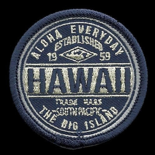 Hawaii Patch – Big Island HI Souvenir Aloha Everday Travel Patch – Iron On – Applique 2.25"" Island Embellishment