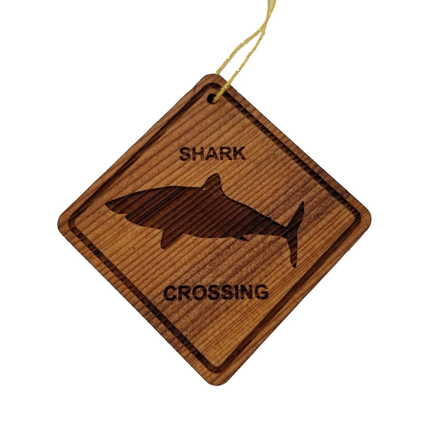 Wholesale Shark Crossing Ornament - Shark Wood Souvenir