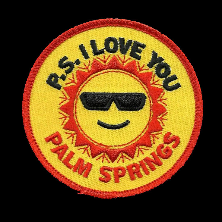 Palm Springs California Iron On Patch - P.S. I Love You Souvenir Badge Emblem