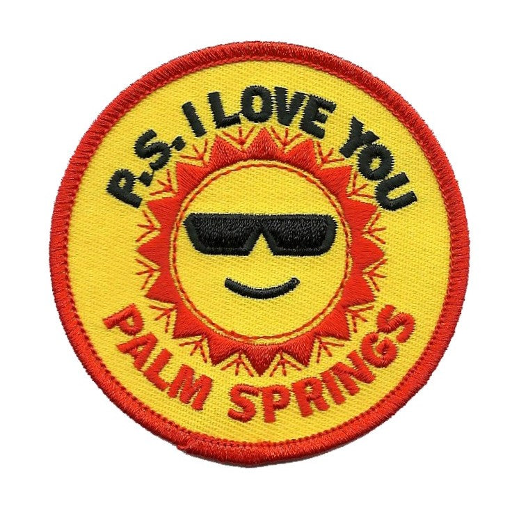 Palm Springs California Iron On Patch - P.S. I Love You Souvenir Badge Emblem