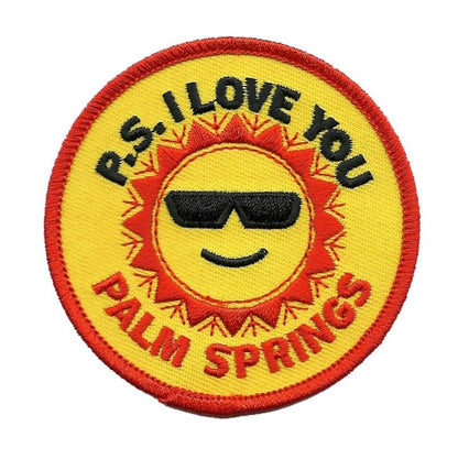 Palm Springs California Iron On Patch - P.S. I Love You Souvenir Badge Emblem