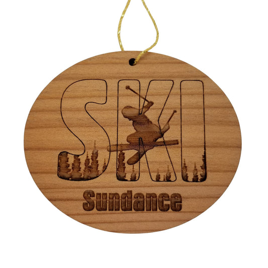 Wholesale Sundance Utah Ski Ornament - Wood Souvenir Made in USA