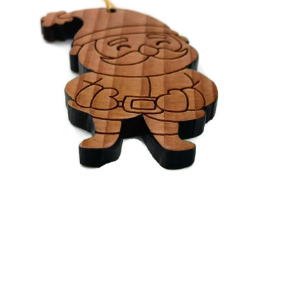 Santa Claus Christmas Ornament Wood Handmade 1058L