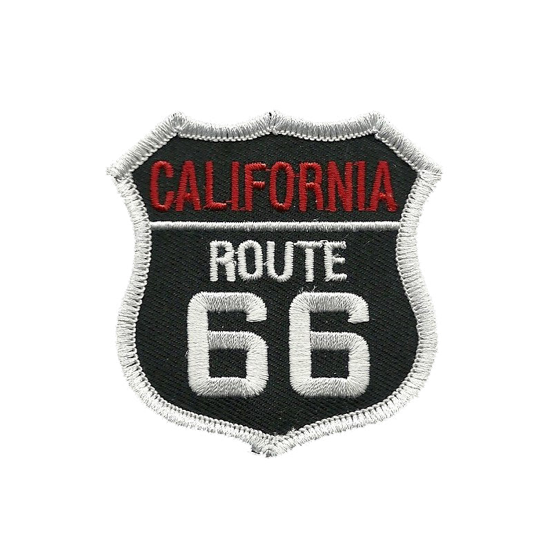 California Patch Iron On - Route 66 - Road Sign Souvenir Badge Emblem Applique