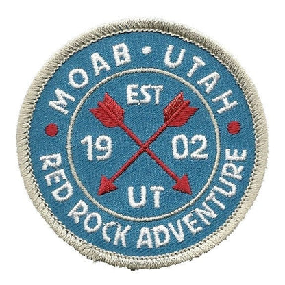 Utah Patch – Moab UT – Red Rock Adventure - Arches National Park – Travel Patch Iron On – UT Souvenir Patch Circle 2.5″ Travel Gift