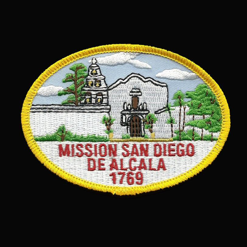 California Patch - Iron On Mission San Diego De Alcala 1769 Souvenir Badge Emblem