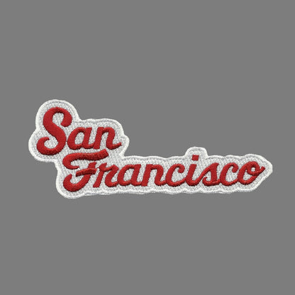 San Francisco Patch - Script Cursive Font - California Souvenir Badge Emblem Applique