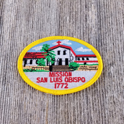 California Patch - Iron On San Luis Obispo Mission Souvenir Badge Emblem