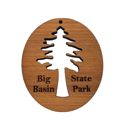 Wholesale Big Basin State Park Wood Ornament Redwood Tree Souvenir