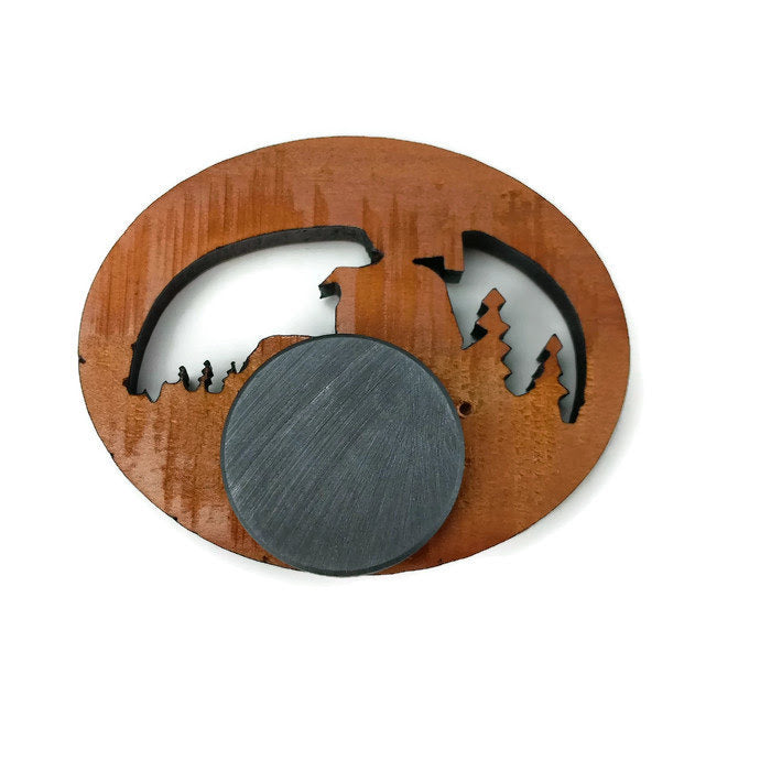 Trees of Mystery Souvenir Magnet Handcrafted USA Travel Wood Gift - M 4009