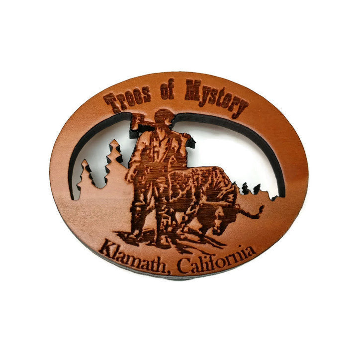 Trees of Mystery Souvenir Magnet Handcrafted USA Travel Wood Gift - M 4009