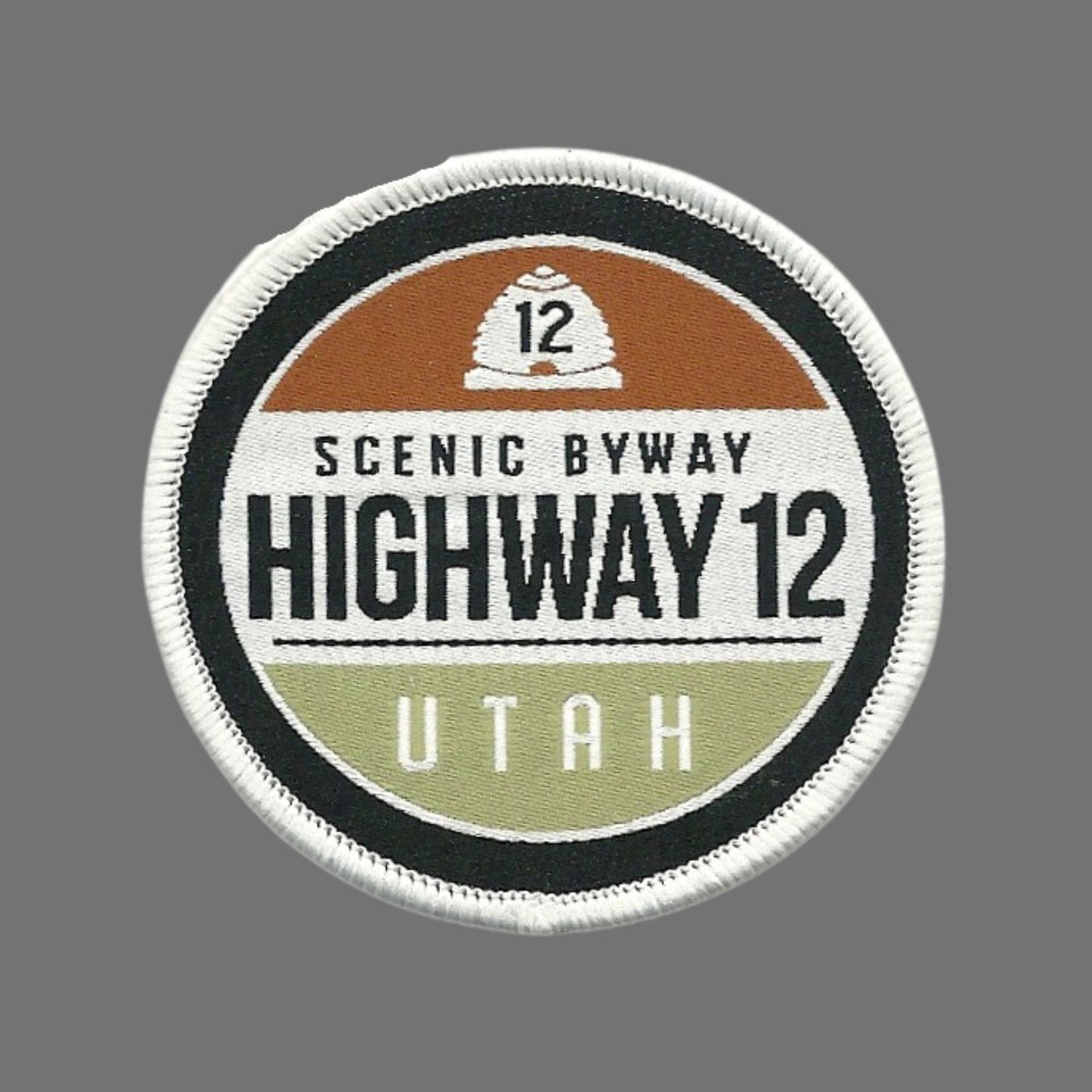 Utah Patch – Scenic Byway Highway 12 - Travel Patch Iron On – UT Souvenir Patch – Embellishment Applique – Travel Gift 2.5"