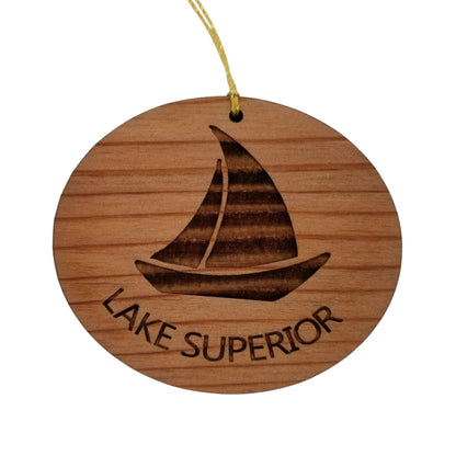 Wholesale Lake Superior Ornament - Wood Souvenir Sailing Sailboat