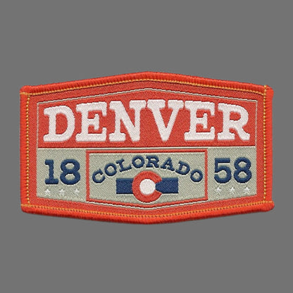 Denver Colorado Patch – CO Patch – 1850 Colorado Souvenir – Travel Patch – Iron On – Applique Orange