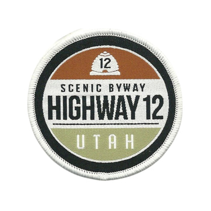 Utah Patch – Scenic Byway Highway 12 - Travel Patch Iron On – UT Souvenir Patch – Embellishment Applique – Travel Gift 2.5"