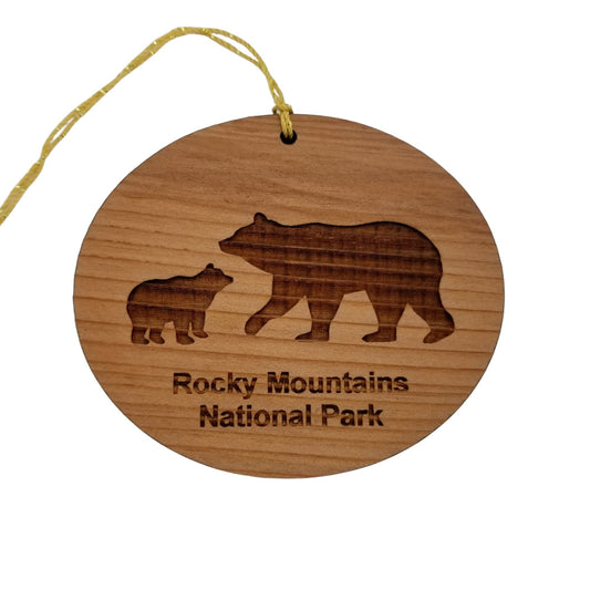 Wholesale Rocky Mountains Ornament With Mama Bear and Cub Wood National Park Colorado Souvenir