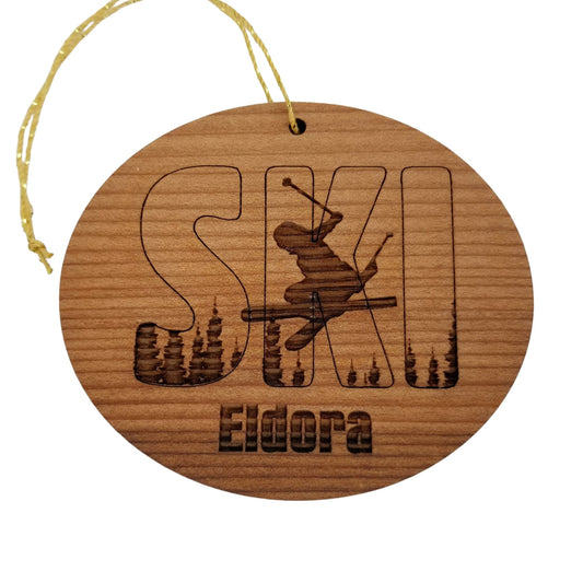 Wholesale Eldora Ski Resort Colorado Ski Ornament - Wood Souvenir